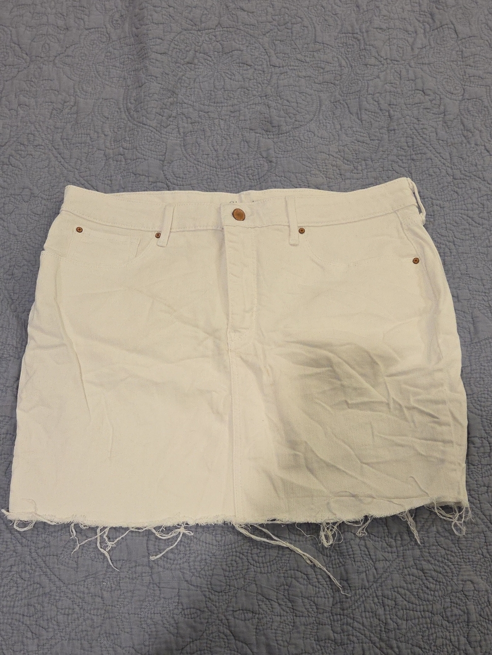 Signature by Levi Strauss White Denim Mini Skirt Size 16!